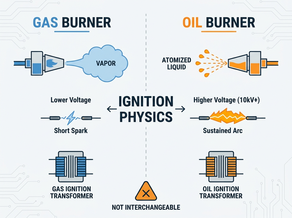 Gas vs Oil Burner Ignition Transformer Comparison